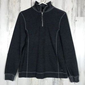 Eddie Bauer | Dark Grey Quarter Zip Sweater Small